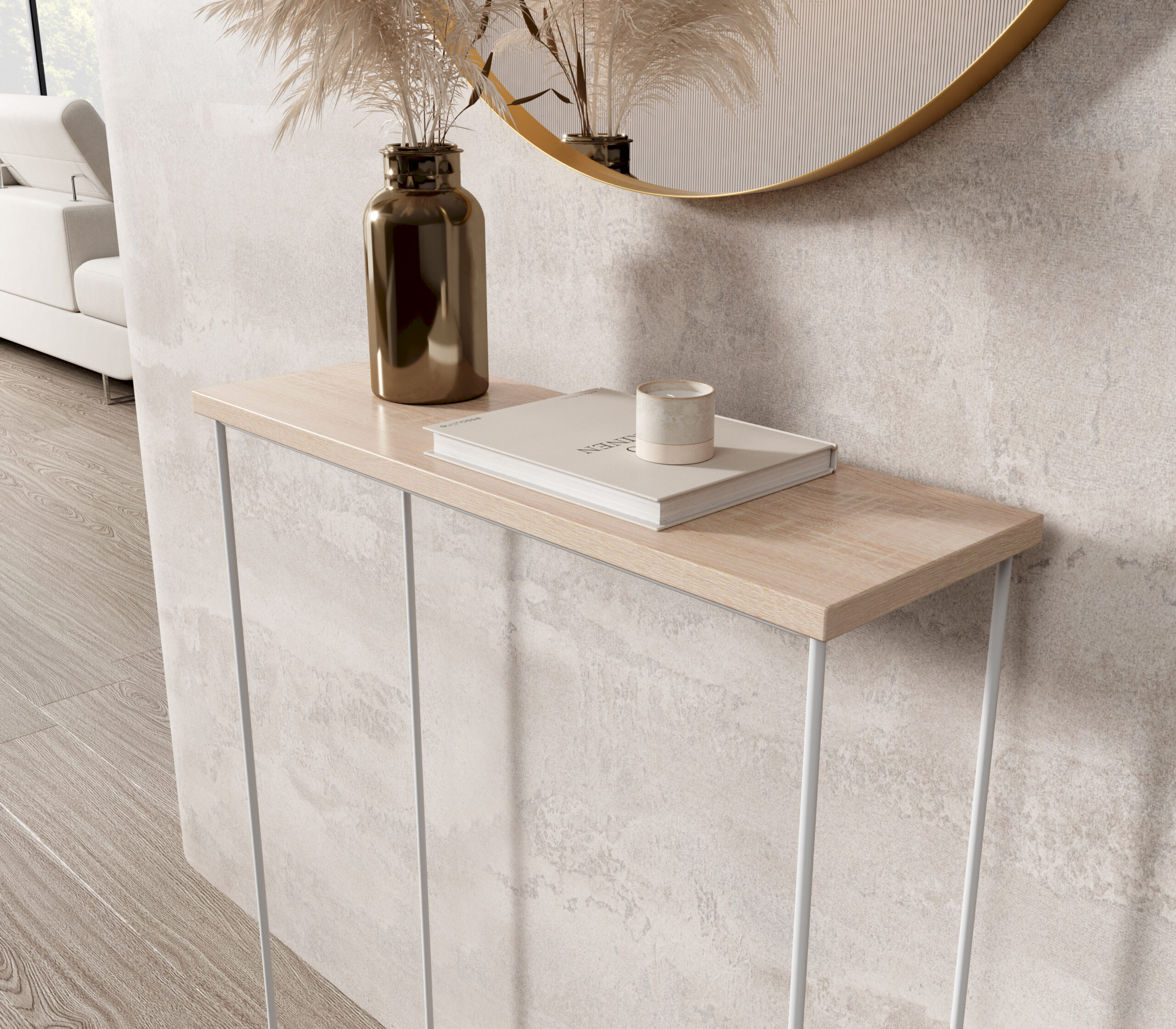 Sili konzol asztalka - Fehér Sili konzol asztalka - Fehér - Image 3