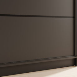 Tolóajtós gardrób Tolóajtós szekrény tükörrel Nico 180 - Fekete