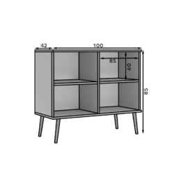 Deri komód - Fehér