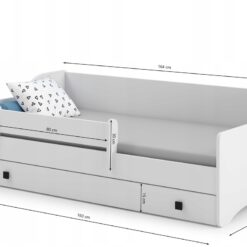 Gyerekágy Ágy NAOMI 160x80 matraccal - Fehér