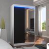 Tükörrel és LED világítással ellátott tolóajtós szekrény REWENA 120