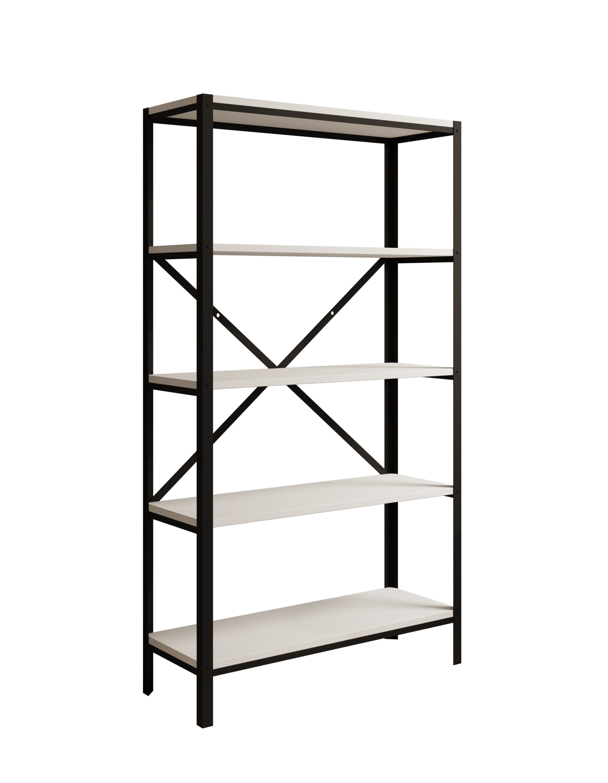 Könyvespolc Rene polc - Fekete Rene polc