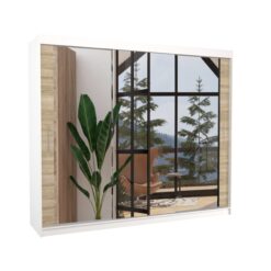 Tolóajtós gardrób Tükrös tolóajtós szekrény CHESTER 250 - Fehér Fehér