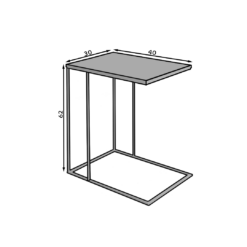 Laptop asztal DRU segédasztal - Fekete