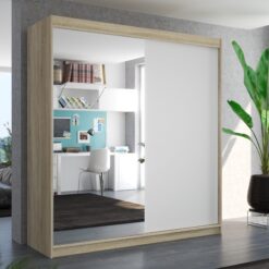 Üveges tolóajtós szekrény DELLA 200