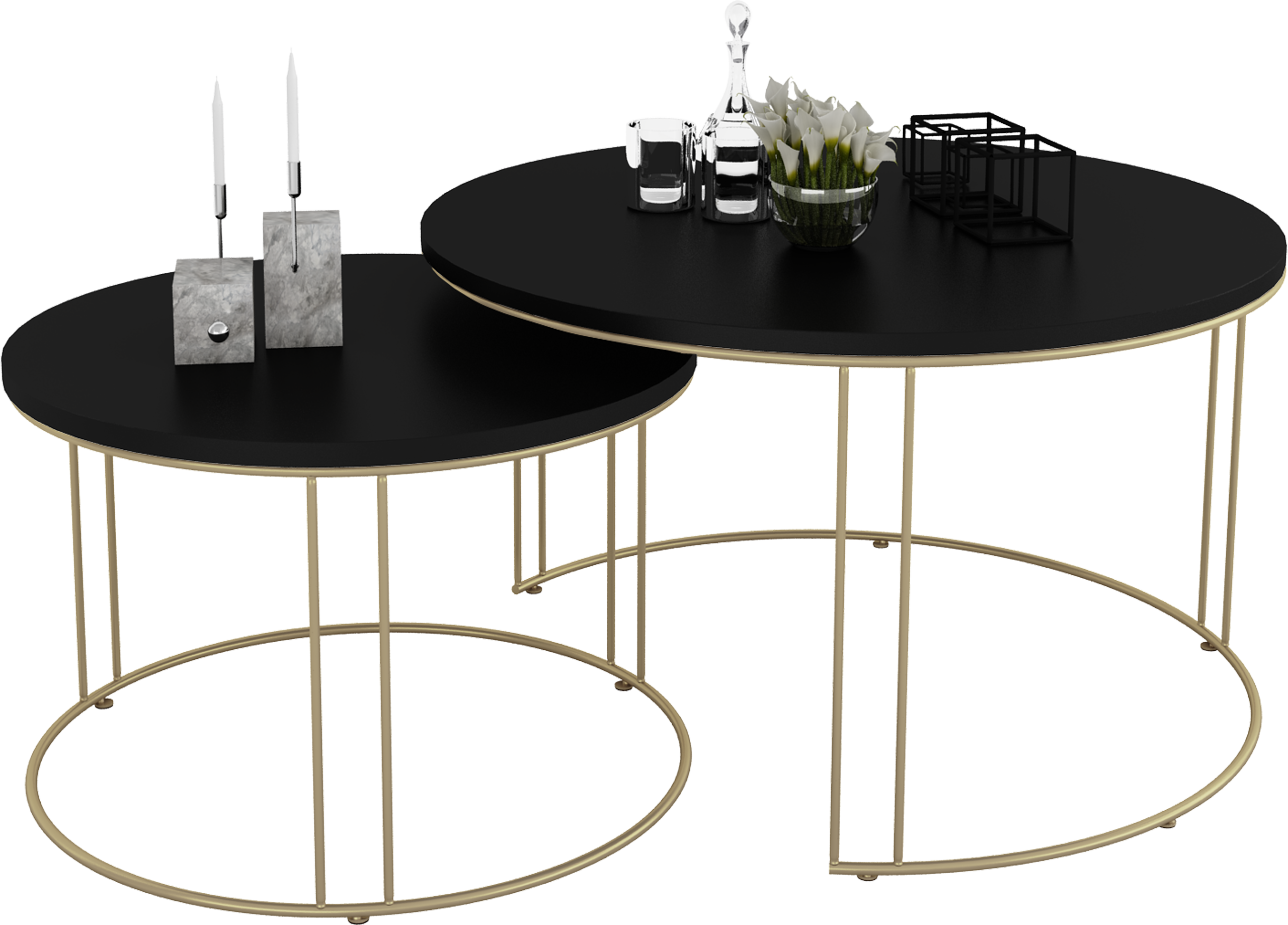 ETTA 2 az 1-ben dohányzóasztal - Arany Arany