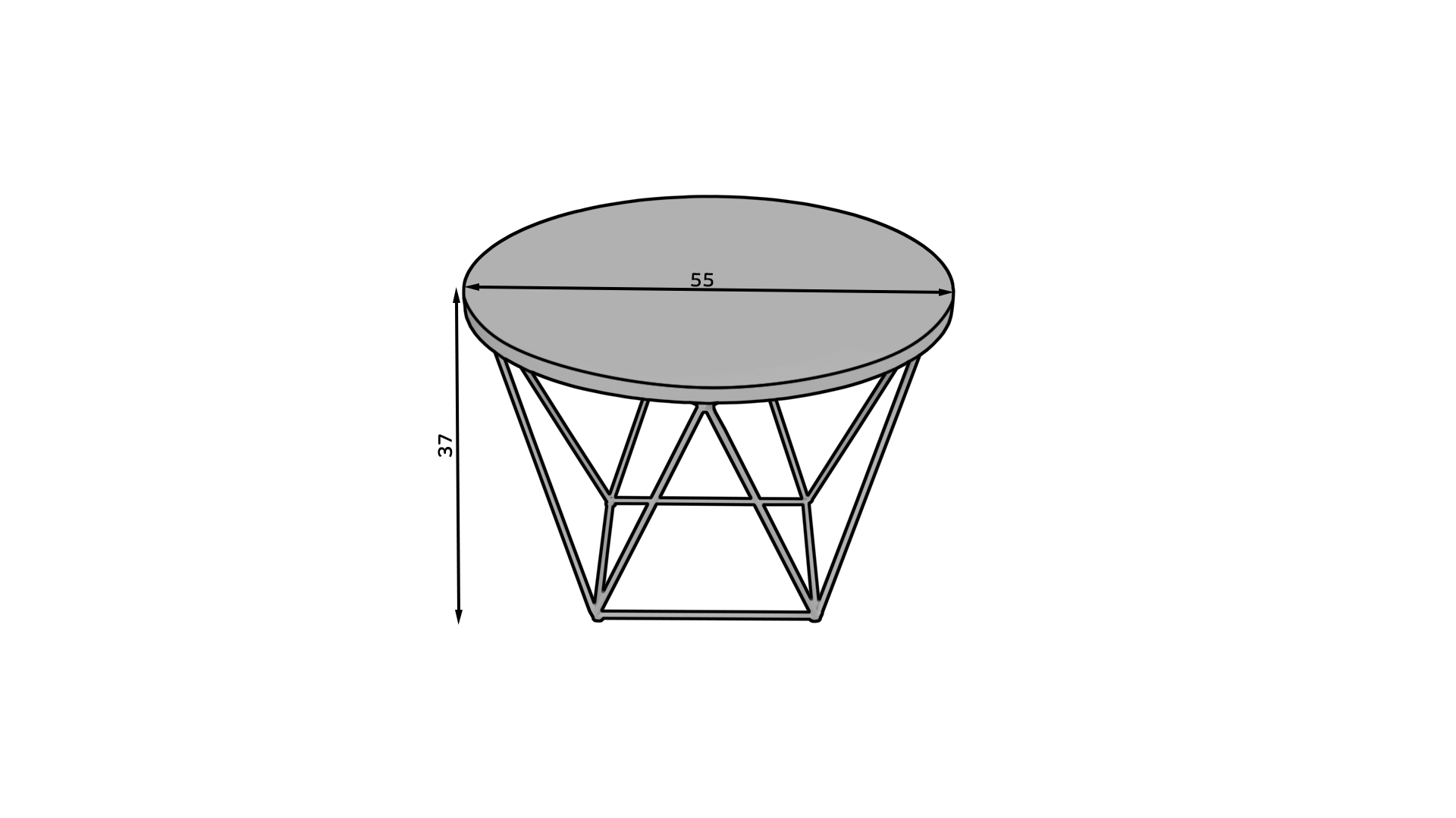 LIAM dohányzóasztal - Fekete LIAM dohányzóasztal - Fekete - Image 3