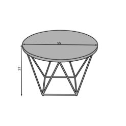 LIAM dohányzóasztal - Fekete