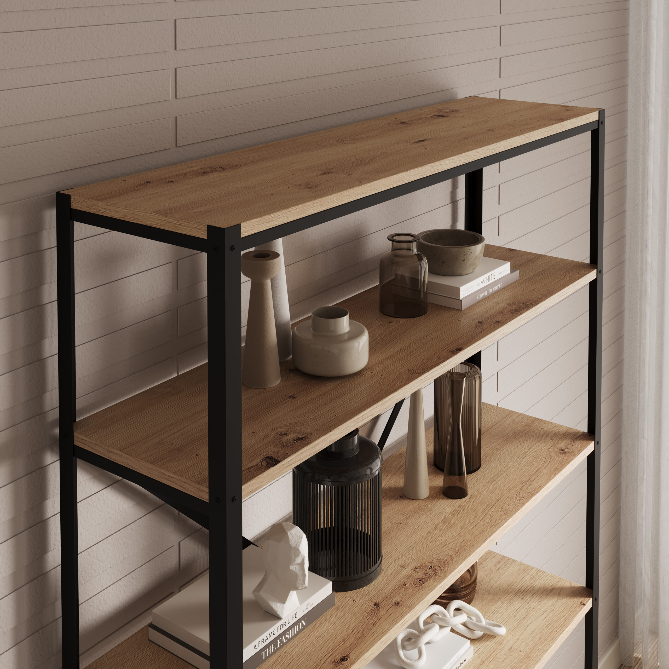 Könyvespolc Ralph polc - Fekete Könyvespolc Ralph polc - Fekete - Image 3