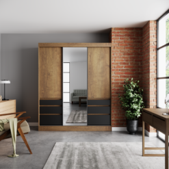 Tolóajtós szekrény tükörrel HAIDAR 180