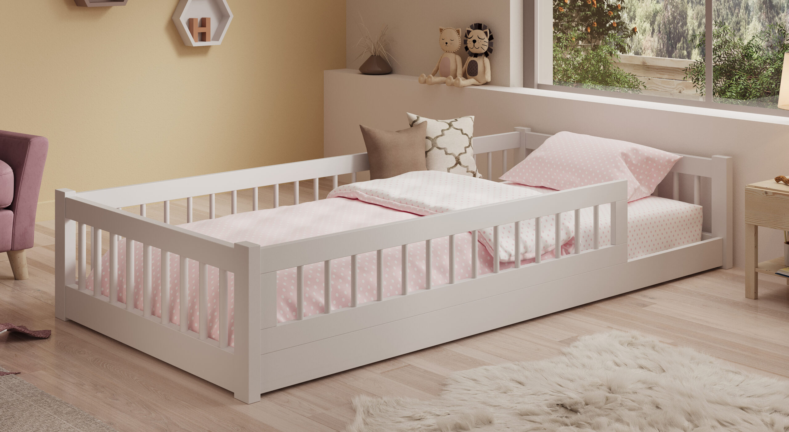 Gyermekágy Dori gyerekágy matraccal - Fehér Fehér