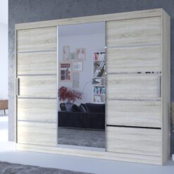 Tolóajtós gardrób Tükrös tolóajtós szekrény SALTO 250 - Sonoma Sonoma