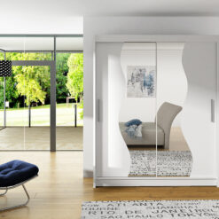 Tolóajtós gardrób Tolóajtós szekrény RENZO 150 - Fehér Fehér